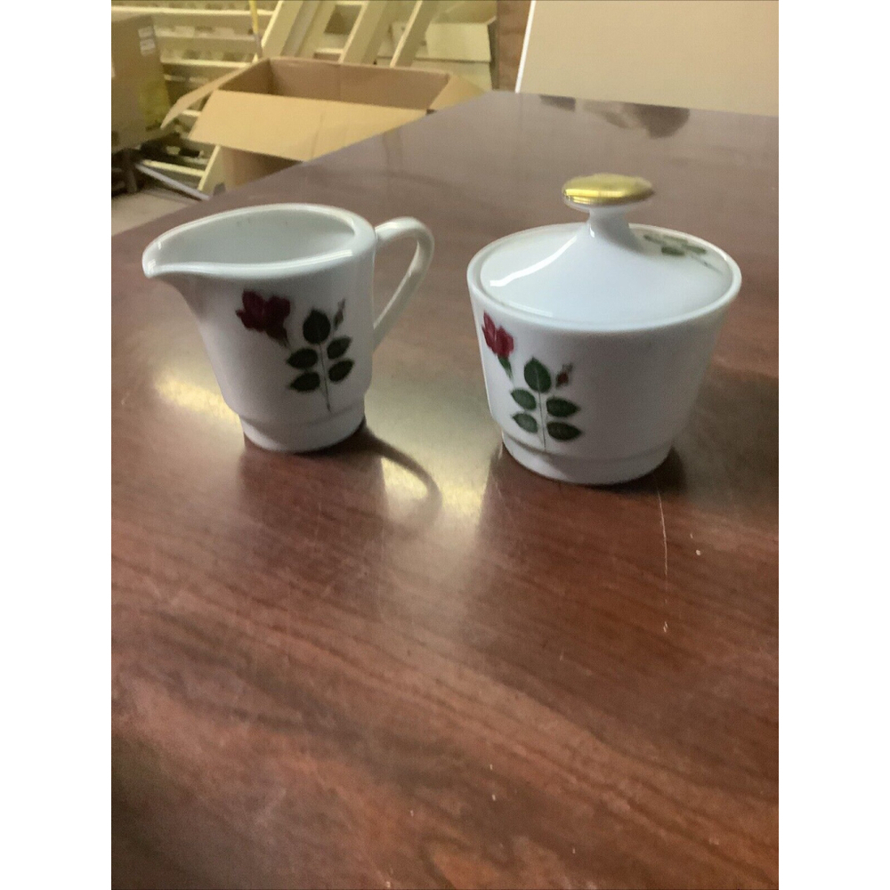 Vintage Winterling Rose Sugar and Creamer China Marktleuthen Bavaria